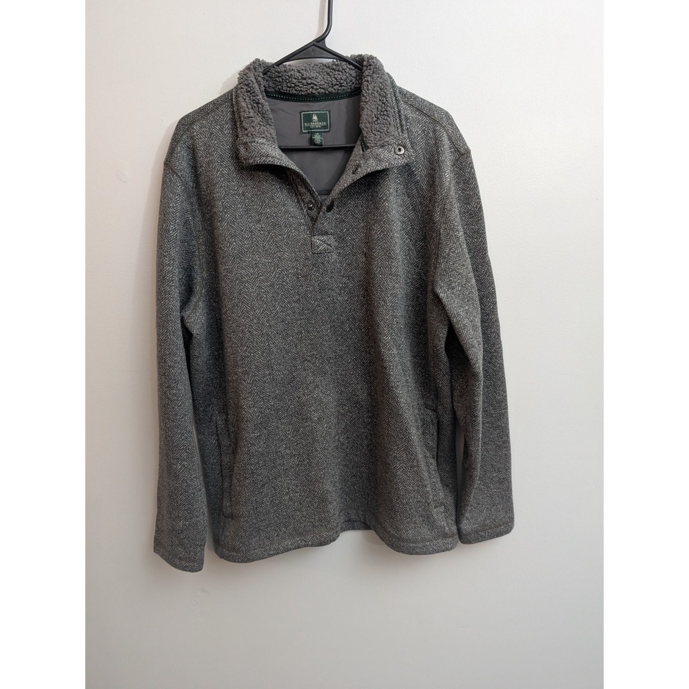 C5 GH Bass‎ & Co Gray Adobe Snap SWEATER Large L